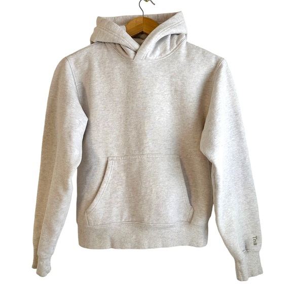 TNA Tops - TNA Cozy Fleece Perfect Hoodie in Heather Light Oatmeal Size XXS